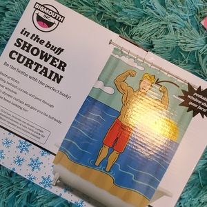 nib bigmouth buff shower curtain 72 x72 muscle man
